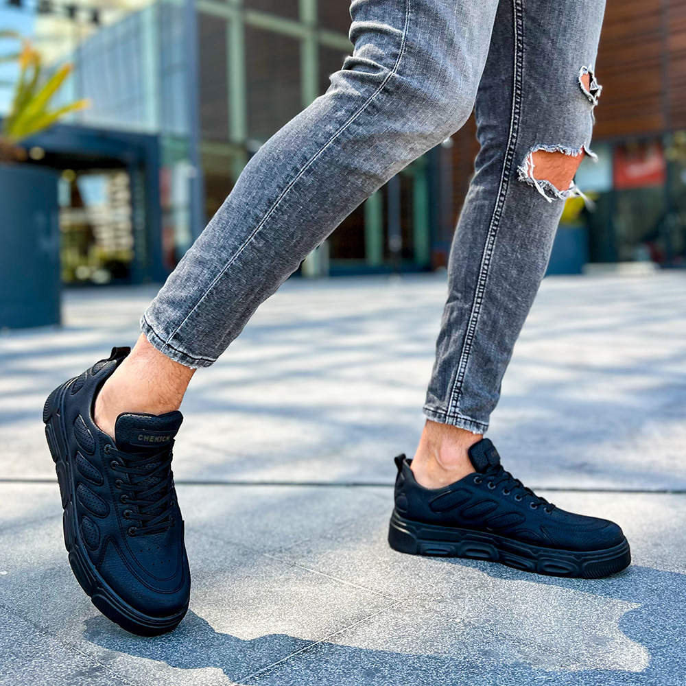 mens black sneakers on sale